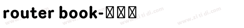 router book字体转换